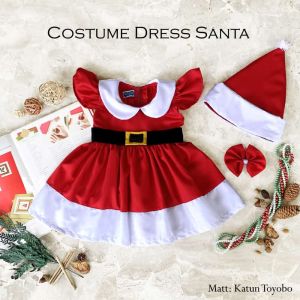 Costum Dress Santa/Dress Natal Terbaru/Kostum Santa/Dress Natal Unik