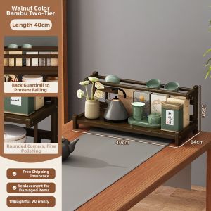 New Chinese Style Desk Tea Storage Rack