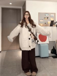 Loose Knitted Hooded Cardigan Womens Soft Cozy Sweater Jacket Dongda Gate Lazy Style Autumn Winter New Korean Loose Style