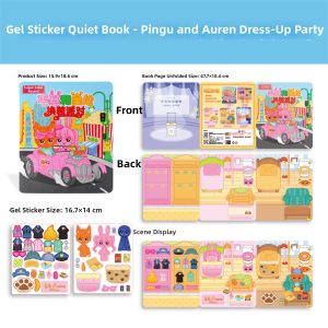 DANLIE | No-cut Reusable Cartoon Stickers Book for Boys and Girls