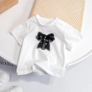 Cute Bow Short Sleeve Summer Leisure T-Shirt