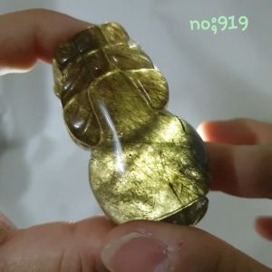 绿发晶金发晶铜发晶貔貅/Green Rutilated Golden Rutile Copper Rutilated Quartz Pixiu