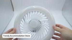 2 in 1 Ceiling Fan With Lighting Lamp Converter Base With Remote Control Ceiling Fan Lamp For Bedroom Living