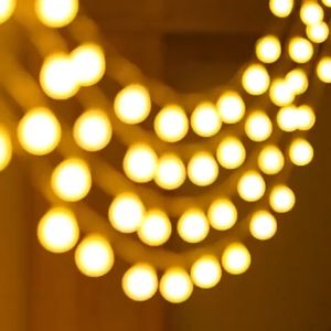 HOMEMORY Christmas Lights 10M Waterproof Globe Bulb String Lights Christmas Round Ball Bulbs Outdoor Wedding Party