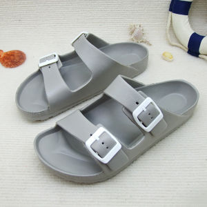 Womens Summer Lightweight Slip-On Sandals Anti-Slip Beach Slippers Travel Outdoor Wear Waterproof EVA Flat Heel Everyday Shoes