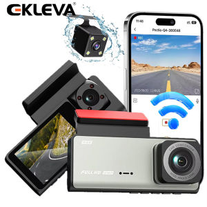EKLEVA WiFi 3 Camera Car DVR Three Way Dash Cam Inside Vehicle Channel DVR Recorder 1080P Video 170° Car Dashcam Camcorder Accessories