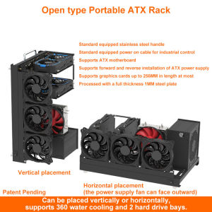 T.F.SKYWINDINTL(TFSKYWINDINTL) | DIY Chassis X79 X99 Computer Case ATX Open Motherboard Holder ATX/-ATX/ITX Open Chassis PC Frame Chassis with Fine Mesh Steel