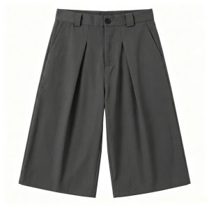 QOTRIOCK | American Quick-Drying Grey Shorts Seven-Eighths Loose-Fit
