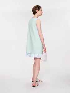 Vinegar Fiber Color Block Stripe Dress