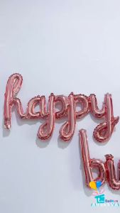Balon Foil Huruf Happy Birthday Sambung / Balon Happy Birthday Latin