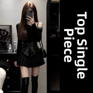 LIRUSHAN | Trendy A Chic Black Asymmetric Dress
