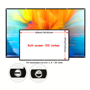 60-150 inch Corded version-high-definition foldable projection screen suitable for outdoor camping offices and home theaters