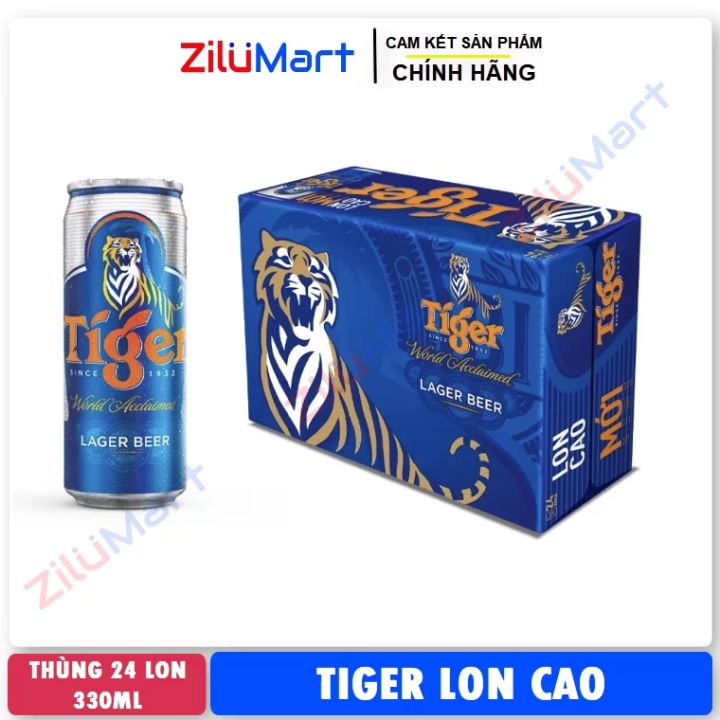 Bia Tiger nâu (thùng 24 lon) loại 330ml | Lazada.vn