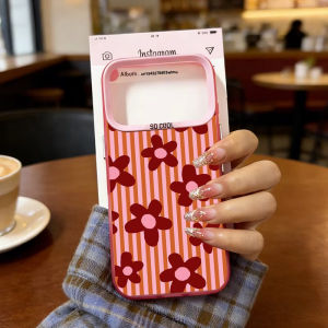 Stylish Stripes Flower Design Phone Case for iPhone 17 Air 16E 16 15 14 11 Pro Max Plus 13 12 Mini XS 8 7 Shockproof Hard Cover