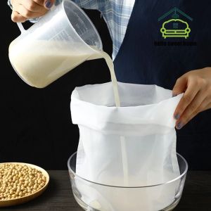 Mesh Filter Squeeze Water Bag Nut Milk Net Yogurt Tea Beer Coffee Food Filter Strainers Mesh Kitchen Strainer Bags