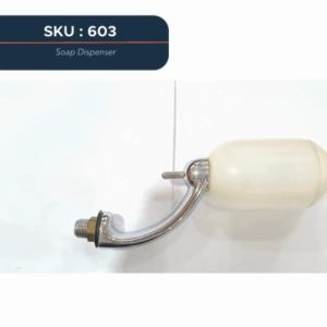 Sink Mounted Soap Dispenser (White/Silver)
