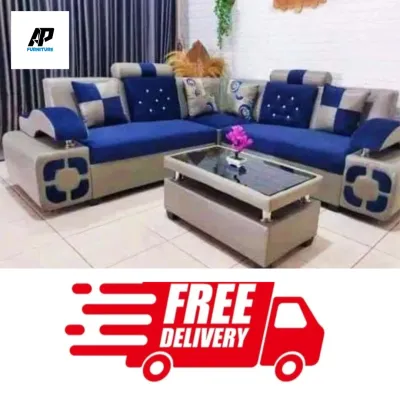 Sofa Sudut Model Terbaru Satu Set Meja Murah dan Berkualitas