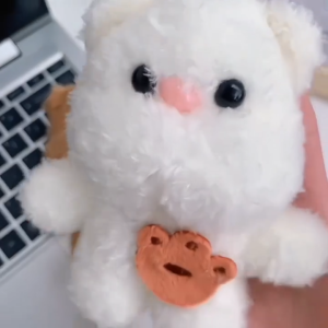 Gantungan Kunci Boneka Beruang Pipi Chubby Gantungan Tas Teddy Bear Doodle Keychain