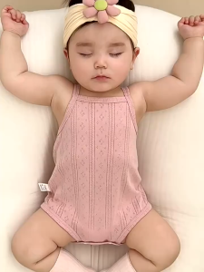 Kids Clothes Sling Solid Color Romper Baby Boys Girls Bodysuits Newborn Sleeveless Onesie Summer