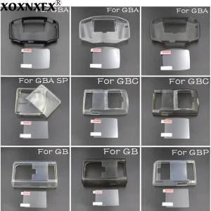 1Set  Transparent Shell TPU Soft Wear-Resistant Protective Cover & Screen Protector Film For GBA GB GBC GBP GBA SP Game Console