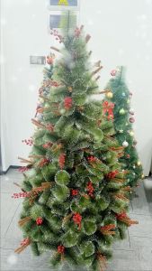 Yo-Fun 8FT Berry Christmas Tree with Metal Stand Lightweight and Easy to Assemble New Year Indoor Outdoor Home Decoration Tree 5FT 6FT 7FT 8FT