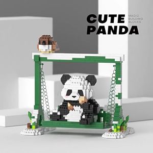 🇲🇾Mini Cute Panda Building Block Nano Block Cartoon Toys 可爱熊猫花花微颗粒积木生日礼物玩具摆件 Cartoon Puzzle Connection Blocks Toys Gift