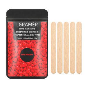 Hard Wax Beads for Coarse Hair Removal Depilatory Wax Beans & Spatulas for Face Back Chest Bikini Areas Legs and Any Wax Wa