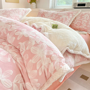 Kiss Dear | Thickened Warmth Milk Velvet Bedding Set
