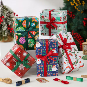 50*70cm Christmas Gift Wrapping Paper Merry Christmas Decorations for Home Table 2024 Xmas Decor Navidad Natal Happy New Year
