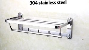 High Quality 2 Layer Towel Hanger for Bathroom Waterproof and Rust Proof 60CM Towel Holder For Bathroom Stand Organizer Rack Bathroom Organizer Toilet Rack