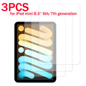 3PCS Glass Screen Protector for iPad Mini (2024) A17 Pro 7th Generation/6th 2021 8.3" 5th 4th Tempered Glass Protective Film