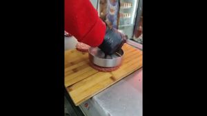 [GGJJ]เครื่องทำแป้งเบอร์เกอร์กดแฮมเบอร์เกอร์แม่พิมพ์มือกดเบอร์เกอร์เนื้อหมูเนื้อวัวสแตนเลส304สำหรับอุปกรณ์ที่ใช้กับเนื้อปิ้งย่าง /14cm