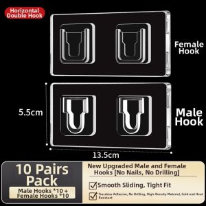 FUXINZHI | Damage-Free Strong Adhesive Wall Hooks Thick