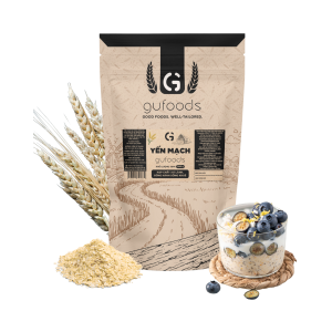 Yến mạch cán vỡ 0.55mm GUfoods - Giàu chất xơ & protein thực vật Tốt cho sức khoẻ Healthy Lành mạnh Tập gym Eat clean (túi zip 500g)