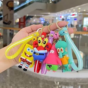 พวงกุญแจลายการ์ตูนสพันจ์บ็อบ สแควร์แพนส์ มี 4 แบบ ใช้ห้อยแขวนกับกุญแจบ้าน กุญแจรถ ห้อยกับกระเป๋าเป้ วัสดุเป็น พลาสติก