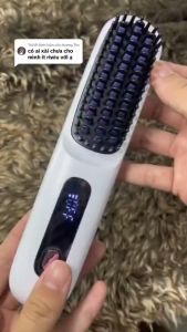 Lược Điện Duỗi Tóc Ion Âm Không Dây Màn Hình Số 3 Chế Độ Nhiệt Tạo Tóc Mượt Tạo Kiểu Nhanh.