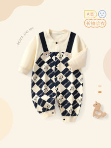Spring Autumn Baby Romper Long Sleeve Plaid Boys Clothes Newborn Crawling Suit Infant Outfit Casual Cotton Onesie for Babies