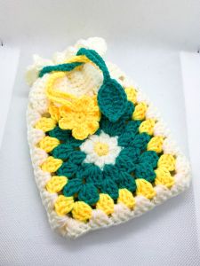 Handmade crochet pouch - summer colour (limited units) promotional listing for a limited time only