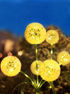 Solar Garden Lamp Outdoor Household Garden Yard House Outdoor Decoration Dandelion Lawn Ground Lamp Waterproof