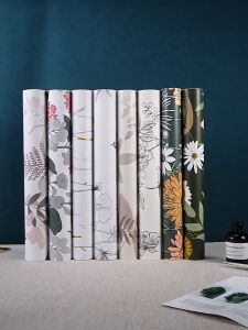 วอลเปเปอร์ลายดอกไม้ Self Adhesive Wallpaper สติ๊กเกอร์ตกแต่งผนังไวนิล
