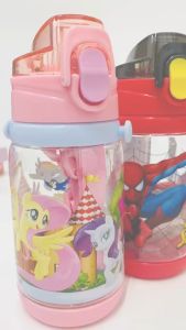 Comel Unicorn Pony Kitty Water Bottle with Straw 400ML