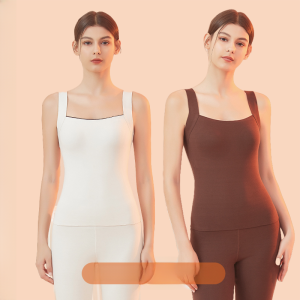 miiow | Warm Silk Camisole Tank Top With Chest Pad Bra Integrated Ladies Seamless Underwear MiiOW Cat Person Winter Essential Base Layer