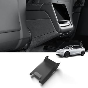 For Tesla Model Y 2025/2026 Juniper armrest box rear anti-kick guard made of TPE material accessory sleek design easy installation.