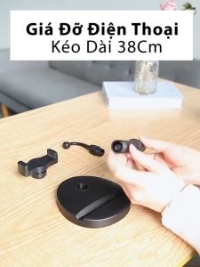 Giá Đỡ Kẹp Điện Thoại Ipad Kéo Dài 38Cm Để Bàn Xem Phim Chụp Hình Đa Năng Xoay 360 Độ Chuyên Dụng