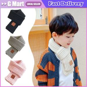 【Boy & Girl Style 】Kids Scarf Autumn Winter Korean Fashion Childrens Knitting Baby Bib Wool Knitting Winter Versatile Female Warm Girl Boy