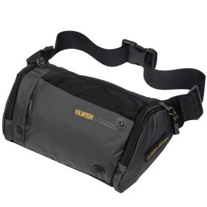Volunteer | Hualangdi Mens Crossbody Chest Bag Outdoor Sports Mobile Phone Bag Nylon Material Casual Style Zipper Closure Shoulder Bag