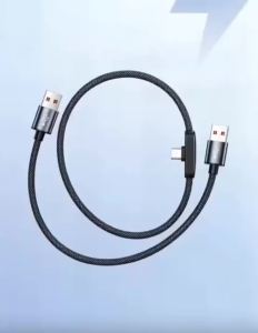 Cáp Sạc Nhanh 100W USB C To C Góc 90 Độ Hỗ Trợ Truyền Dữ Liệu Dành Cho Điện Thoại Di Động Tương Thích Với Samsung Chất Liệu Nylon Bện