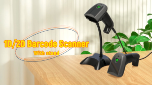 GTCODESTAR X-1800W 1D Laser Barcode Scanner 2D USB Wired QR Code Reader Handheld Barcode Reader CMOS bar Code Scanner for Supermarket