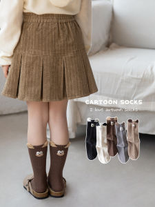 Cotton Mid-Calf Socks for Children Spring Autumn Cartoon Cute Stackable Socks Boys Girls Kids Medium Large Toddler Baby Socks