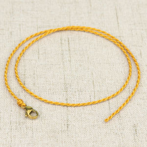 Handmade High-End Necklace with Turquoise Gold Pendant Cord Lock Clavicle Thin Rope Pendant Rope Simple Black Red Rope Necklace